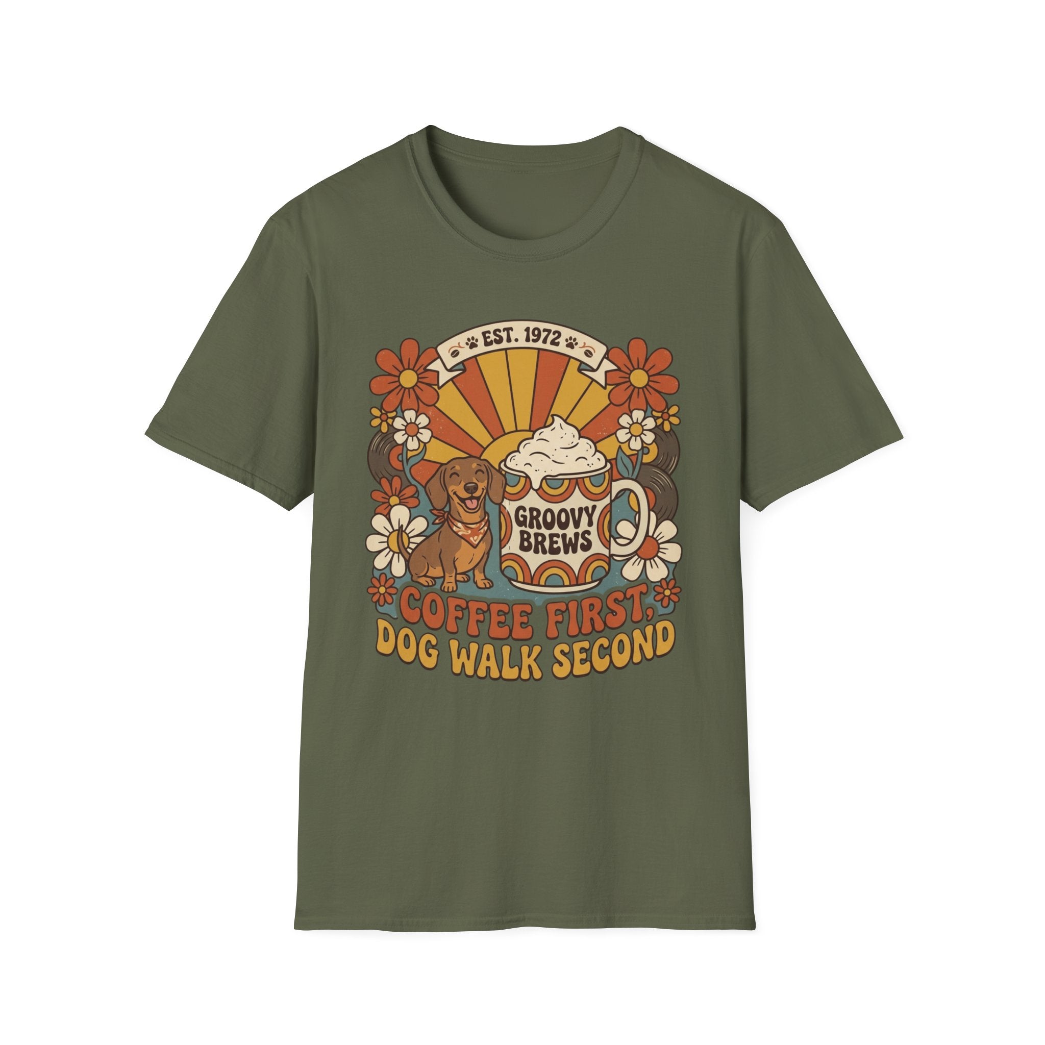 Coffee First, Dog Walks Second T-Shirt