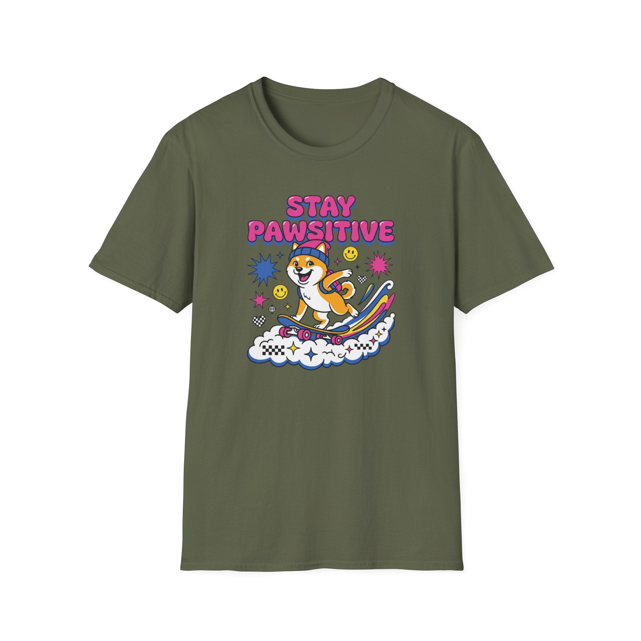 Stay Pawsitive Shiba T-Shirt