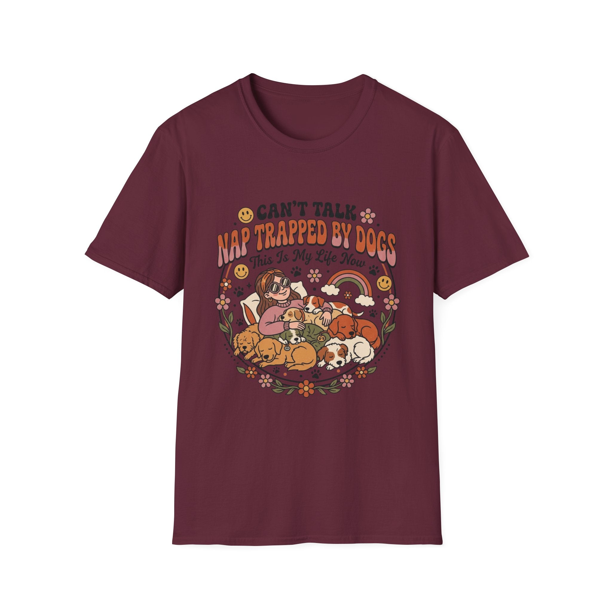 Can't Talk, Nap Trapped By Dogs T-Shirt
