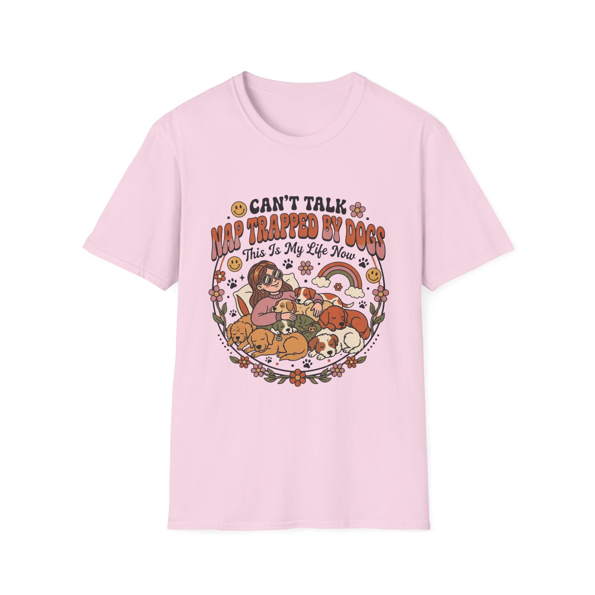 Can't Talk, Nap Trapped By Dogs T-Shirt