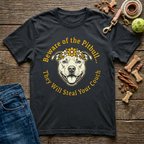 Beware of the Pitbull in Black funny pitbull lover tee - Paws & Reflect Shop