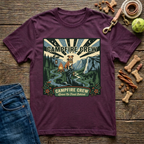 Campfire Crew in Maroon outdoor dog lover t-shirt - Paws & Reflect Shop