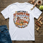 Can't Talk Nap Trapped By Dogs in White funny dog mom tee - Paws & Reflect Shop