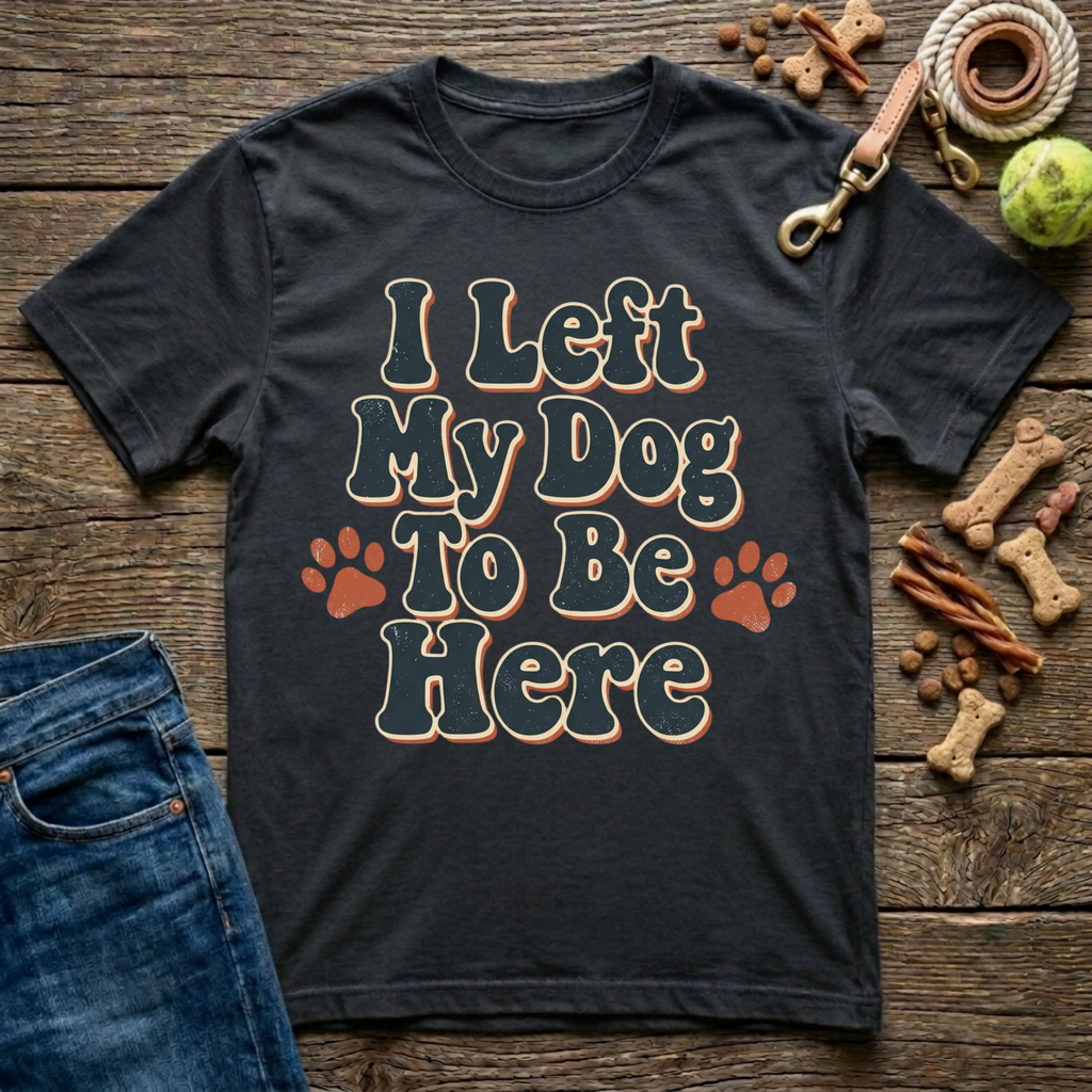 I Left My Dog To Be Here T-Shirt
