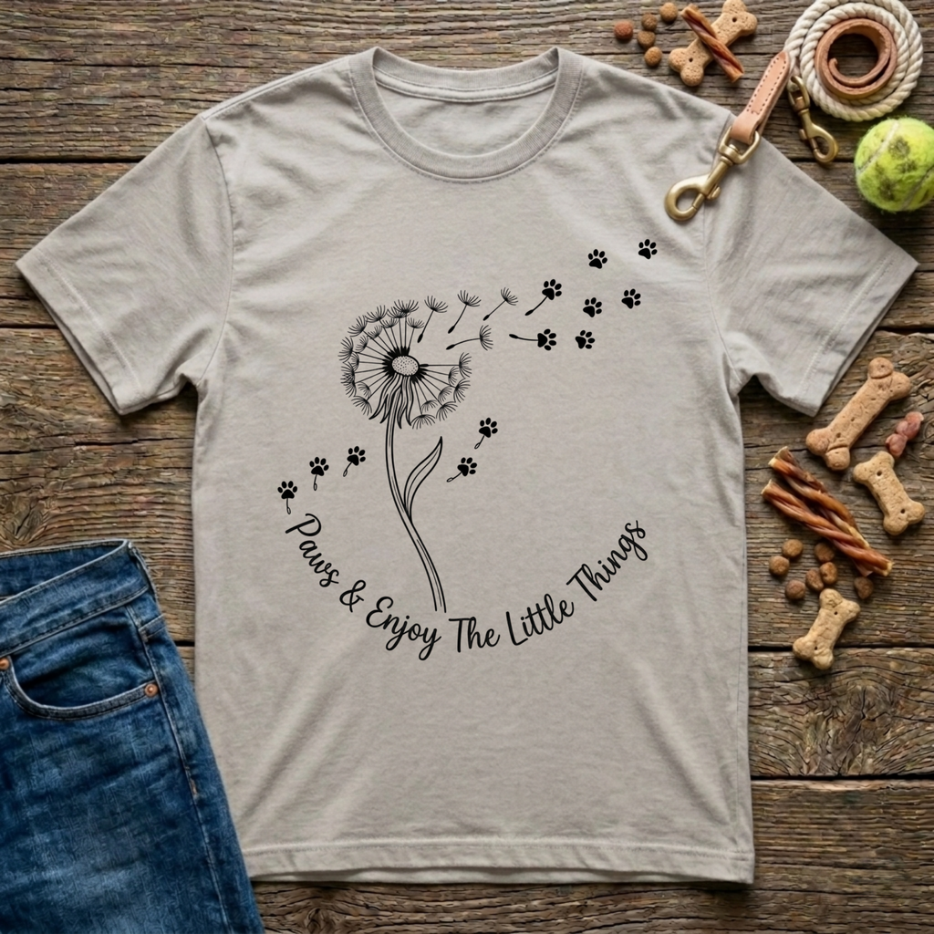 Paws & Enjoy The Little Things T-Shirt