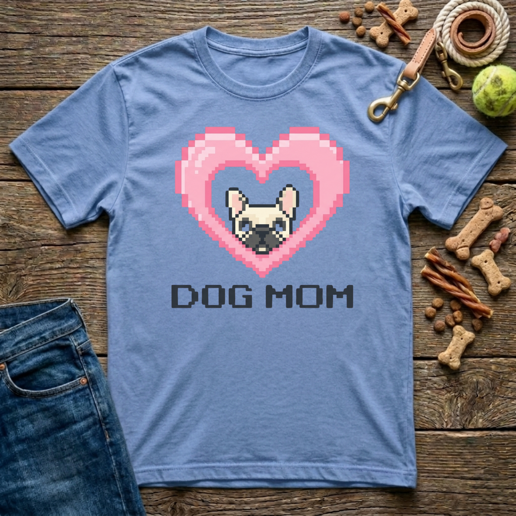 8-Bit Dog Mom T-Shirt