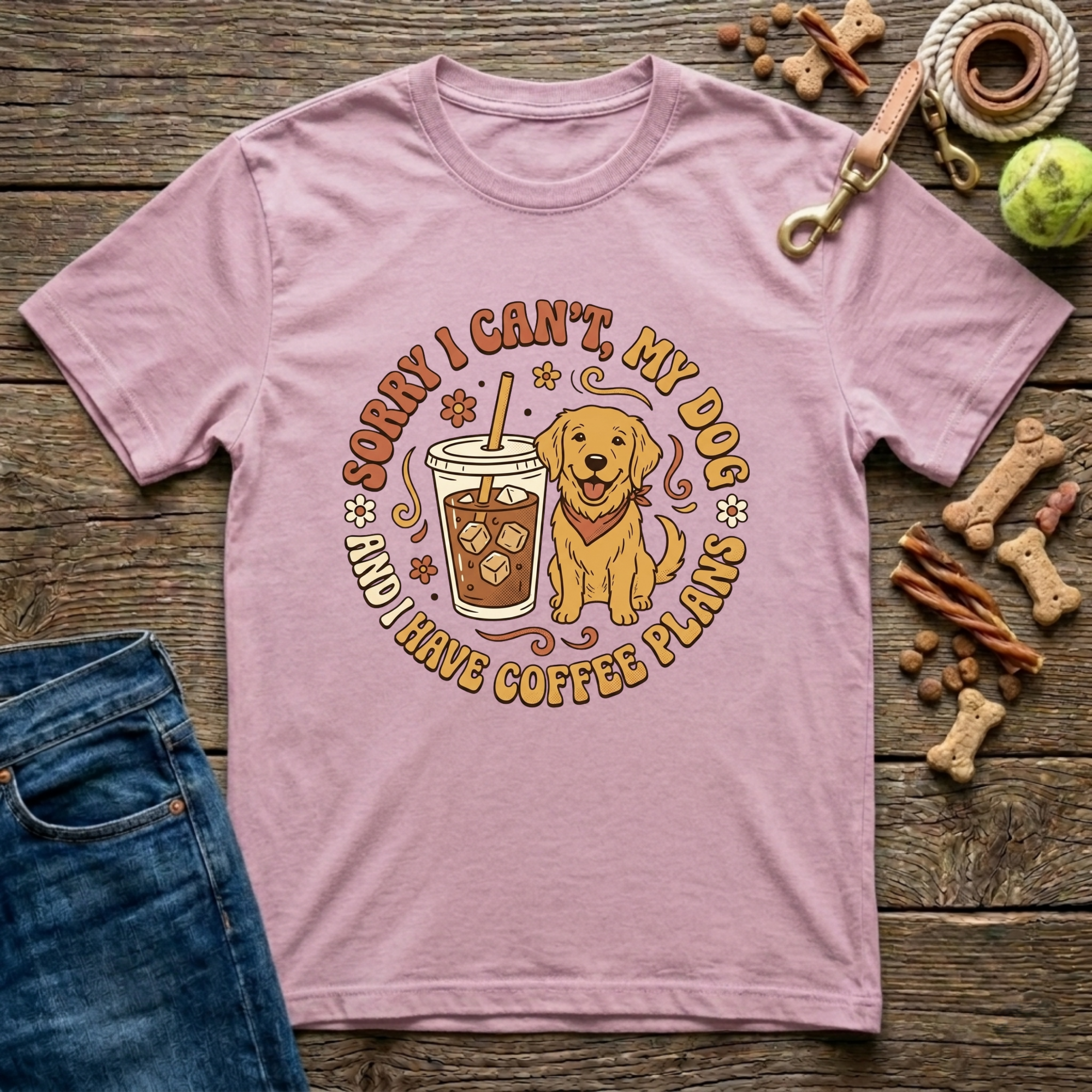 Sorry I Can't, My Dog & I Have Coffee Plans T-Shirt