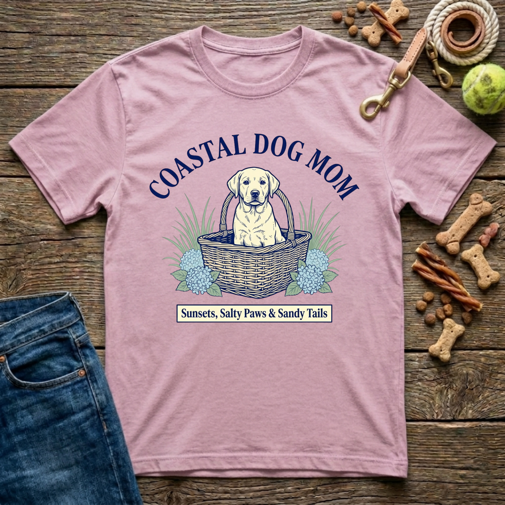 Coastal Dog Mom T-Shirt