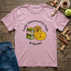 Easily Distracted by Dogs & Books T-Shirt