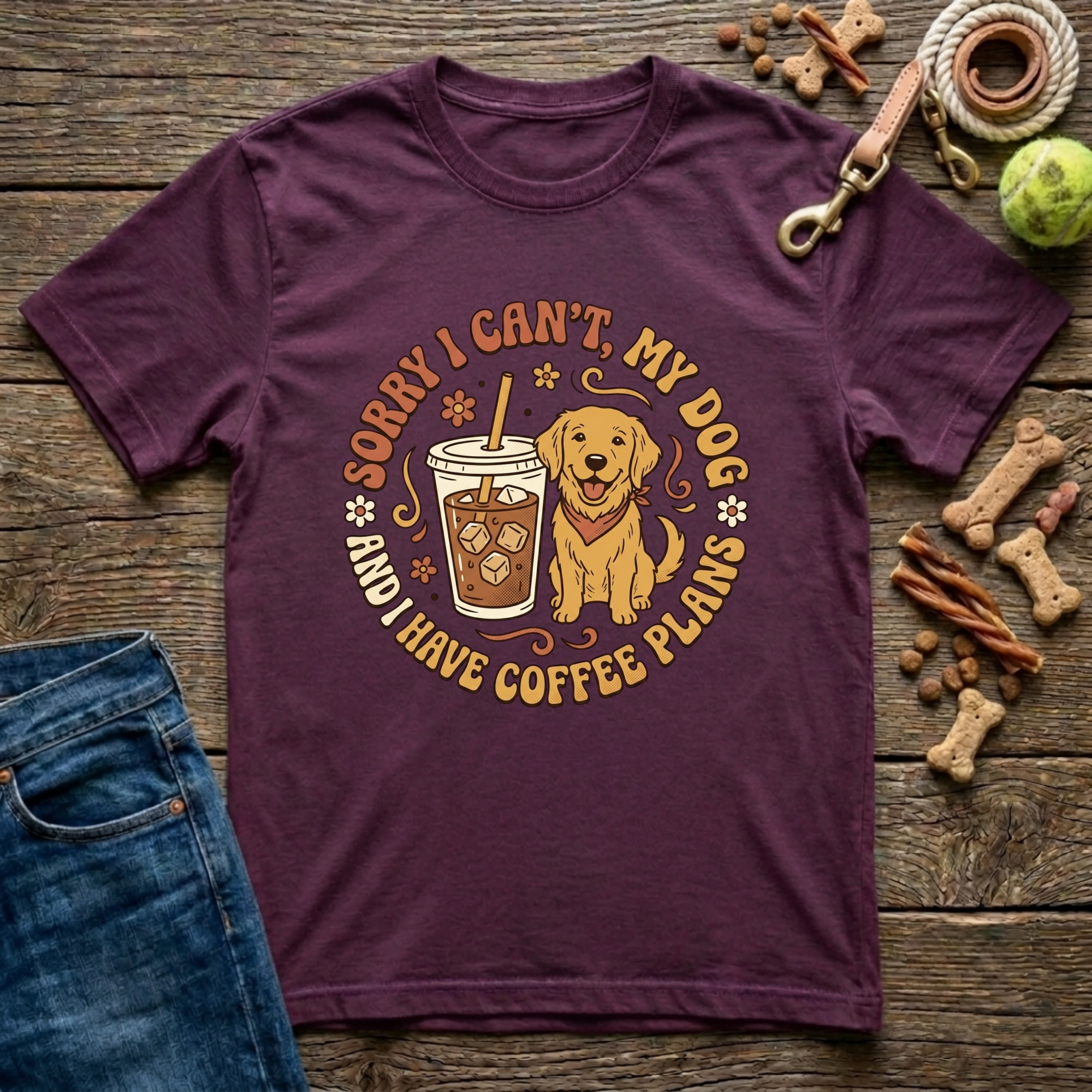 Sorry I Can't, My Dog & I Have Coffee Plans T-Shirt