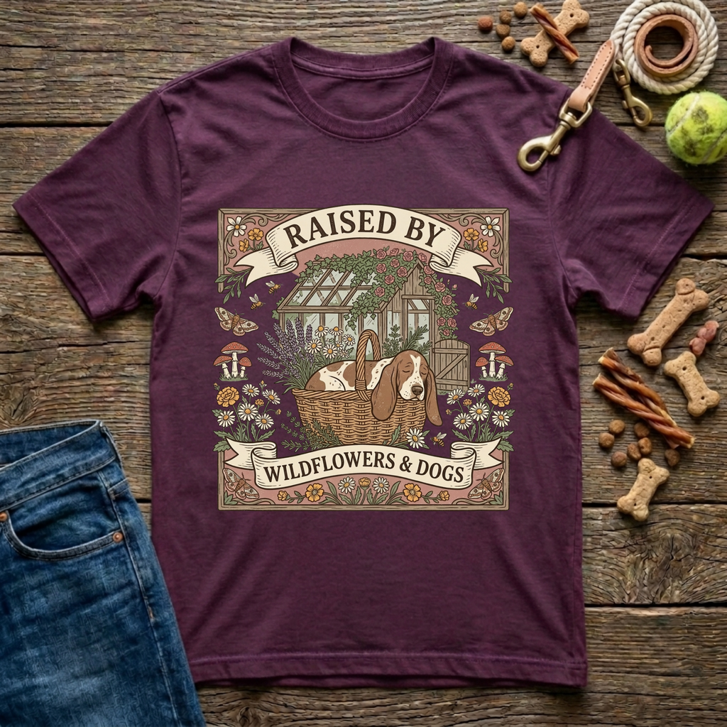 Raised By Wildflowers & Dogs T-Shirt