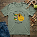 Easily Distracted by Dogs & Books T-Shirt