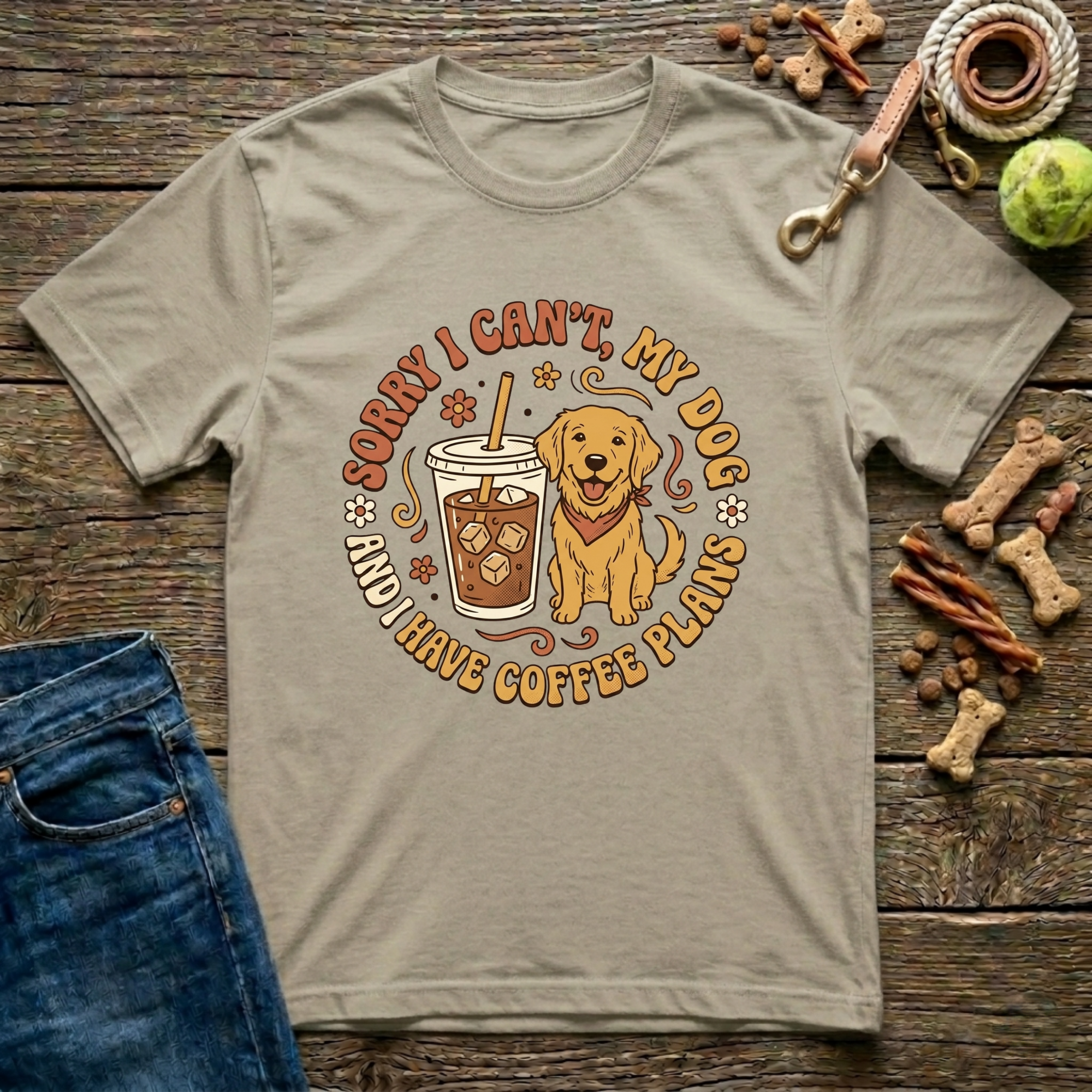Sorry I Can't, My Dog & I Have Coffee Plans T-Shirt