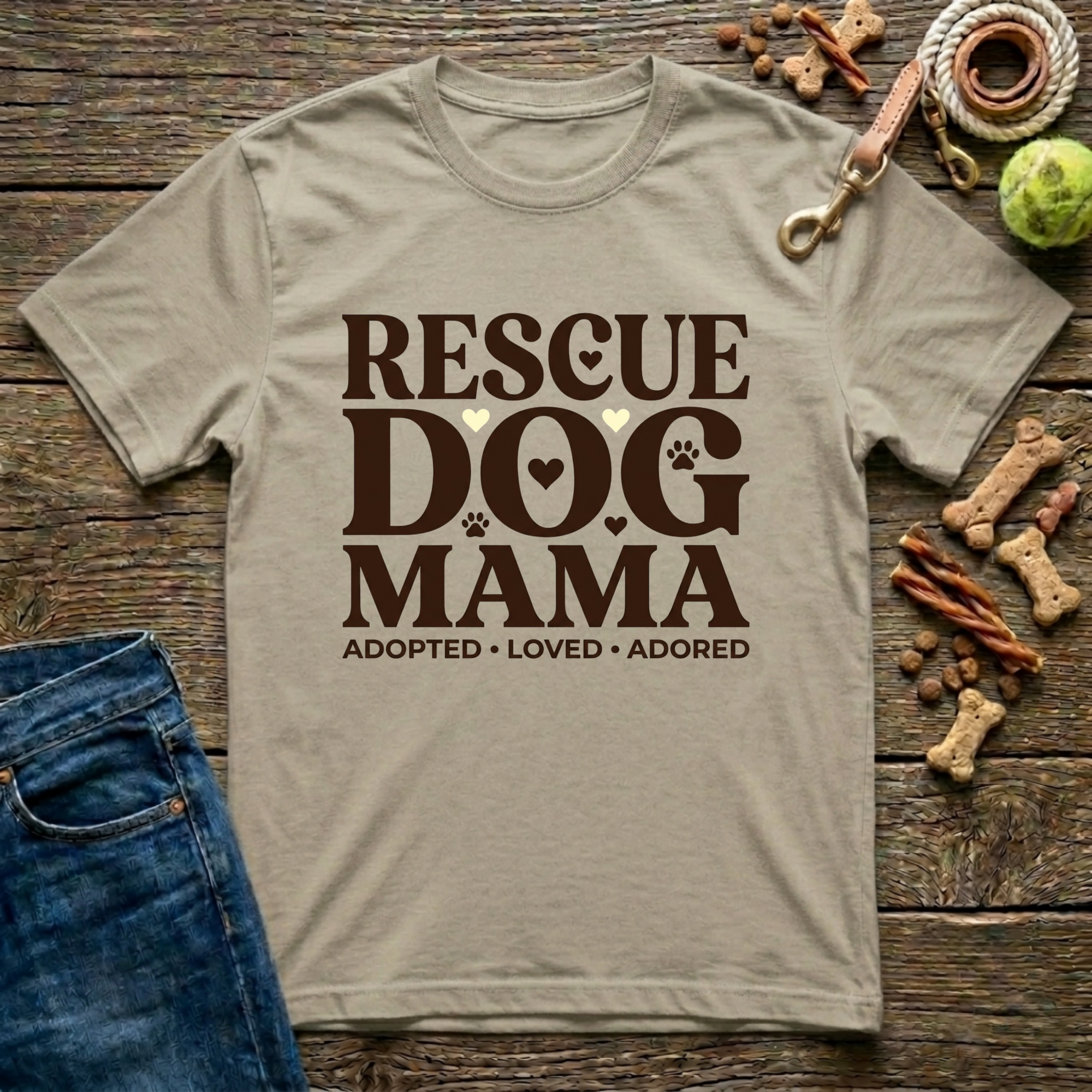 Rescue Dog Mama T-Shirt