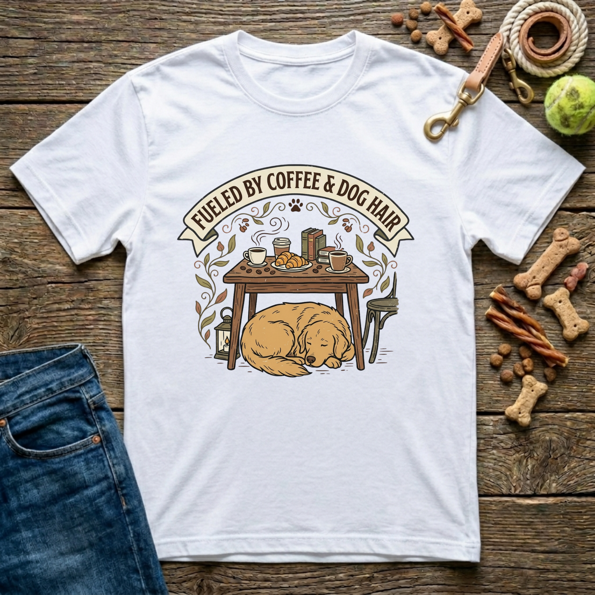 Fueled by Coffee & Dog Hair T-Shirt