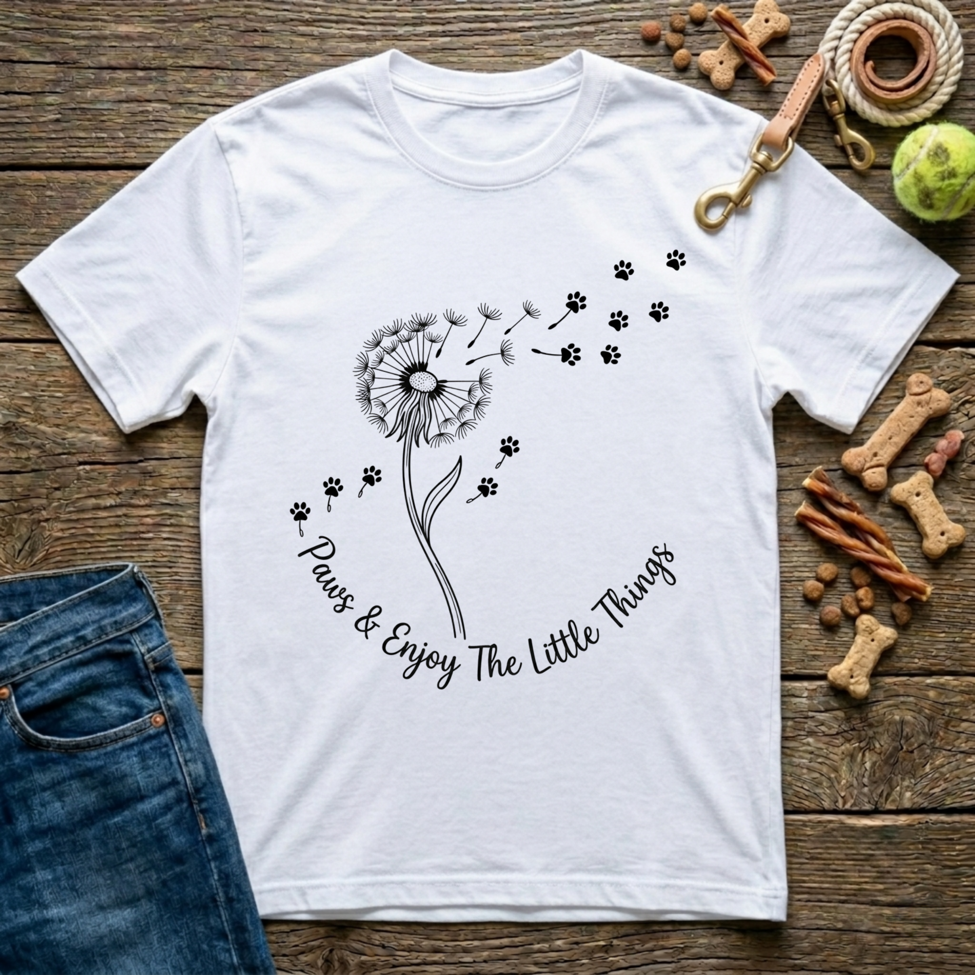 Paws & Enjoy The Little Things T-Shirt