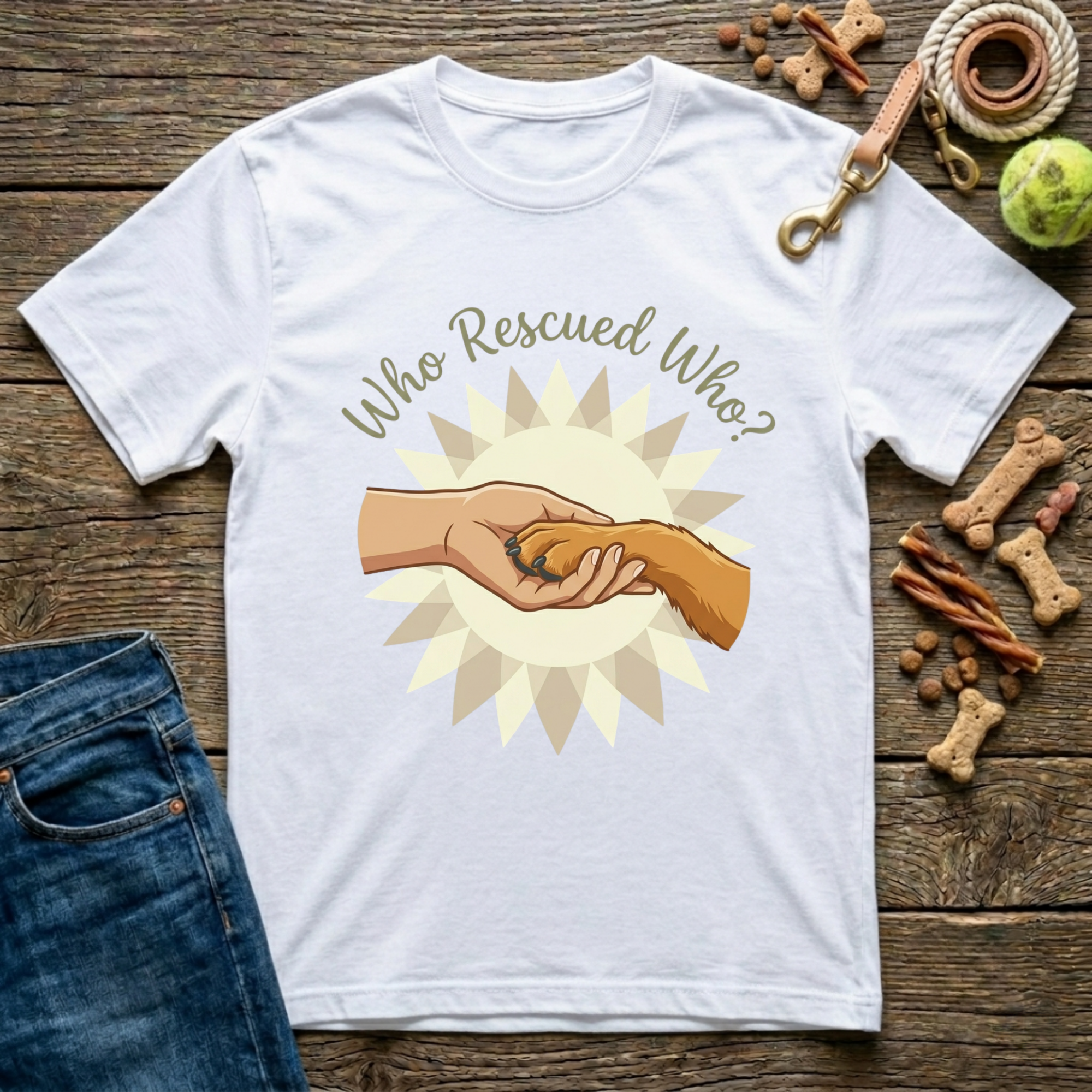 Who Rescued Who? T-Shirt
