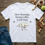 Slow Mornings, Strong Coffee, Loyal Dogs T-Shirt