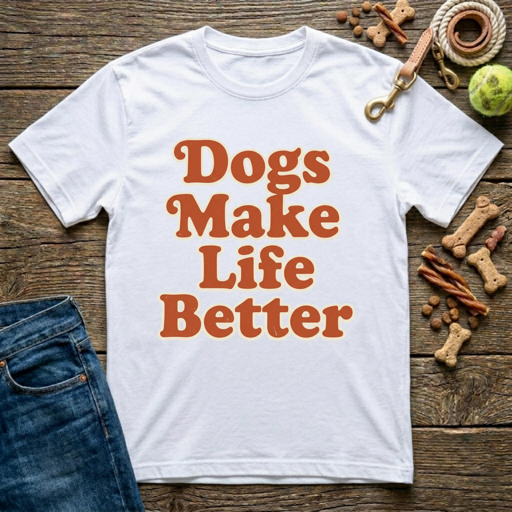Dogs Make Life Better T-Shirt