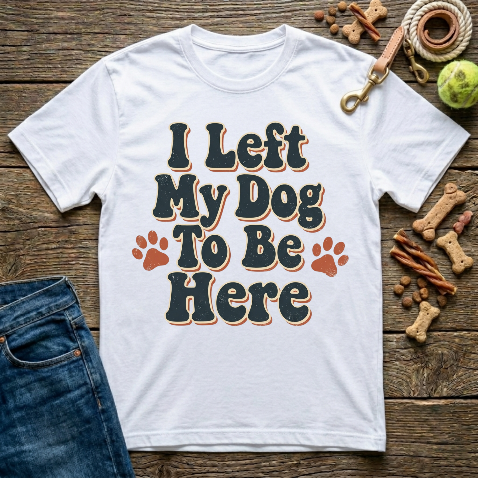 I Left My Dog To Be Here T-Shirt