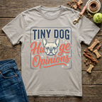 Tiny Dog Huge Opinions Frenchie graphic tee in Ice Grey — Paws & Reflect"