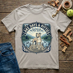 Lake Days and Pitties Early Mornings Wet Paws Good Days Pitbull graphic tee in ice grey — Paws & Reflect