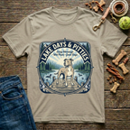 Lake Days and Pitties Early Mornings Wet Paws Good Days Pitbull graphic tee in sand — Paws & Reflect