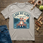 Lake Pit Club Fetch Swim Repeat Pitbull graphic tee in ice grey — Paws & Reflect